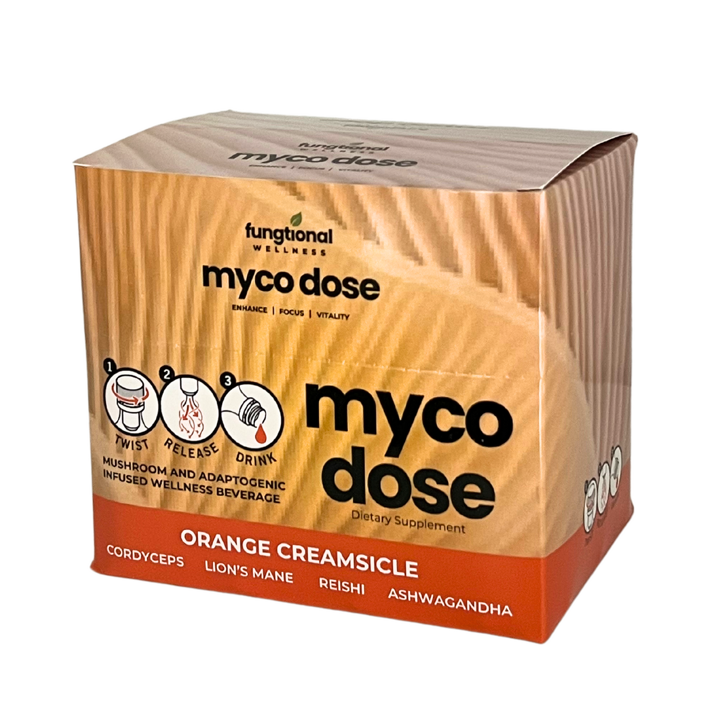 MycoDose: Mushroom and Adaptogenic Wellness Shots (Case of 12)